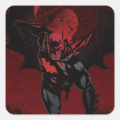 Batman Crimson Leap Vierkante Sticker (Voorkant)