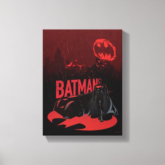 Batman Crimson Rain Canvas Afdruk (Voorkant)