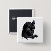Batman Crouching Vierkante Button 5,1 Cm (Voorkant /achterkant)