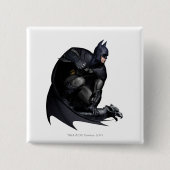 Batman Crouching Vierkante Button 5,1 Cm (Voorkant)