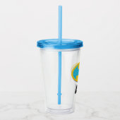 Batman | Cyaan Stripesymbool Acryl Drinkbeker (Rechts)