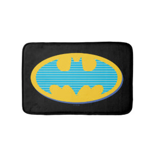 Batman Cyaan Stripesymbool Badmat