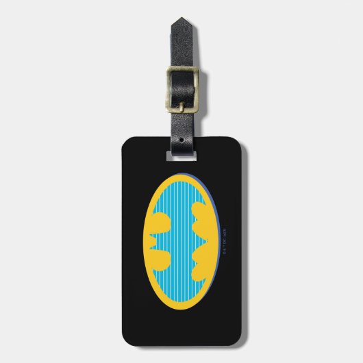 Batman | Cyaan Stripesymbool Bagagelabel (Voorkant verticaal)
