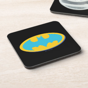 Batman   Cyaan Stripesymbool Bier Onderzetter