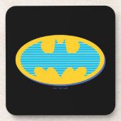 Batman | Cyaan Stripesymbool Bier Onderzetter (Voorkant)