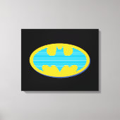 Batman | Cyaan Stripesymbool Canvas Afdruk (Voorkant)