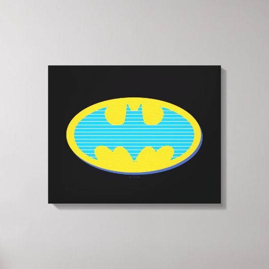 Batman | Cyaan Stripesymbool Canvas Afdruk (Voorkant)