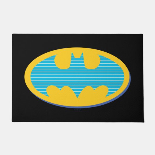 Batman | Cyaan Stripesymbool Deurmat (Voorkant)