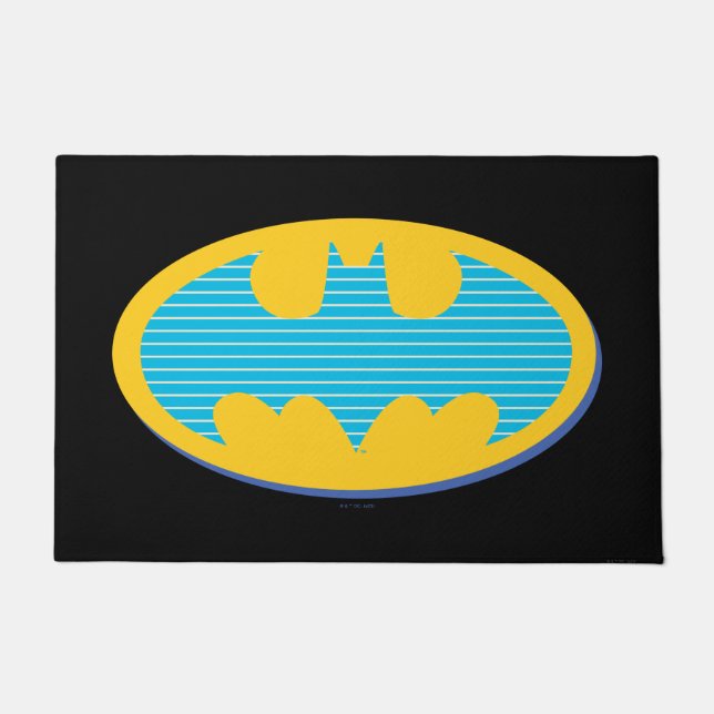 Batman | Cyaan Stripesymbool Deurmat (Voorkant)