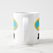 Batman | Cyaan Stripesymbool Grote Koffiekop (Achterkant)