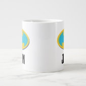 Batman | Cyaan Stripesymbool Grote Koffiekop (Voorkant)