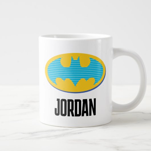 Batman | Cyaan Stripesymbool Grote Koffiekop (Rechts)