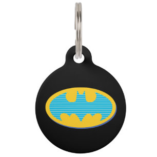 Batman   Cyaan Stripesymbool Huisdierpenning