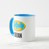 Batman | Cyaan Stripesymbool Mok (Voorkant links)