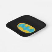 Batman | Cyaan Stripesymbool Papieren Bordje (Gebogen)