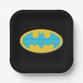 Batman | Cyaan Stripesymbool Papieren Bordje (Voorkant)