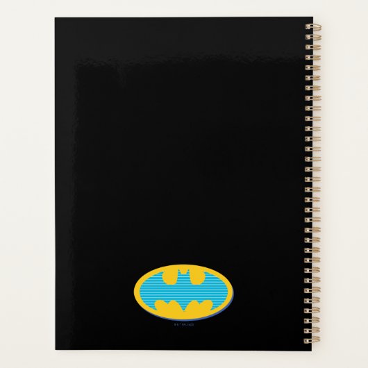 Batman | Cyaan Stripesymbool Planner (Achterkant)