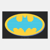 Batman | Cyaan Stripesymbool Rechthoekige Sticker (Voorkant)