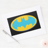 Batman | Cyaan Stripesymbool Rechthoekige Sticker (Envelop)
