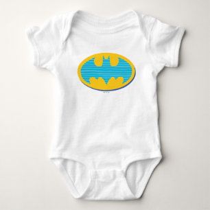 Batman Cyaan Stripesymbool Romper