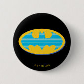 Batman | Cyaan Stripesymbool Ronde Button 5,7 Cm (Voorkant)