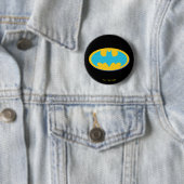 Batman | Cyaan Stripesymbool Ronde Button 5,7 Cm (In situ)