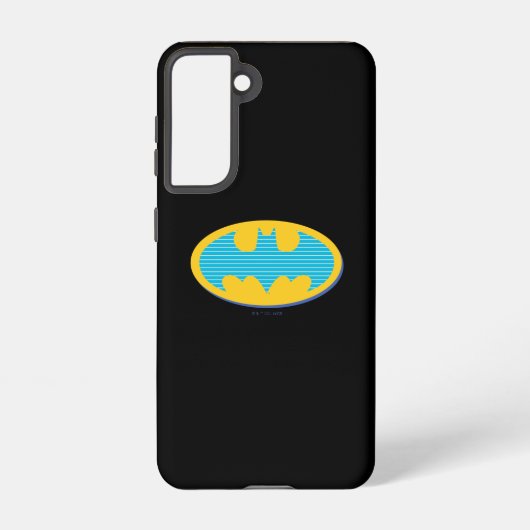 Batman | Cyaan Stripesymbool Samsung Galaxy Hoesje (Achterkant)