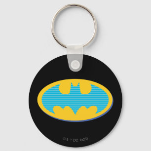 Batman   Cyaan Stripesymbool Sleutelhanger