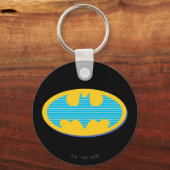 Batman | Cyaan Stripesymbool Sleutelhanger (Voorkant)
