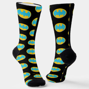Batman Cyaan Stripesymbool Sokken