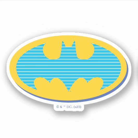 Batman | Cyaan Stripesymbool Sticker (Voorkant)