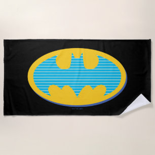 Batman Cyaan Stripesymbool Strandlaken