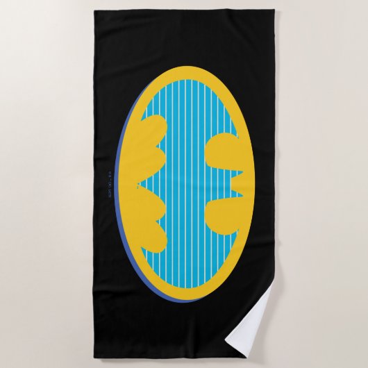Batman | Cyaan Stripesymbool Strandlaken (Voorkant)