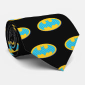 Batman | Cyaan Stripesymbool Stropdas (Opgerold)