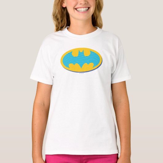 Batman | Cyaan Stripesymbool T-shirt (Voorkant)