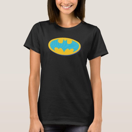 Batman | Cyaan Stripesymbool T-shirt (Voorkant)