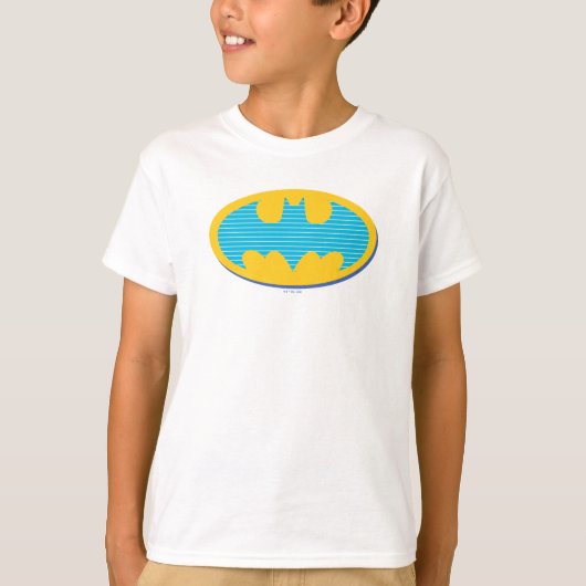 Batman | Cyaan Stripesymbool T-shirt (Voorkant)