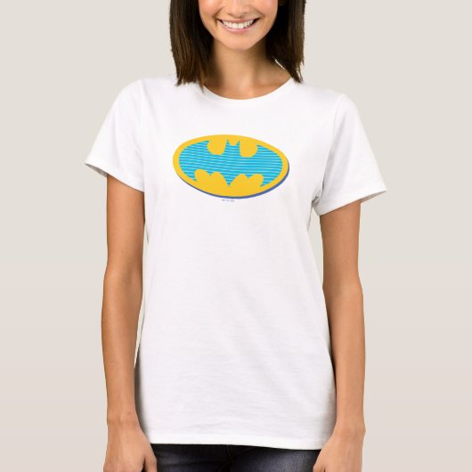 Batman | Cyaan Stripesymbool T-shirt (Voorkant)