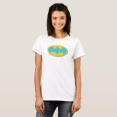 Batman | Cyaan Stripesymbool T-shirt (Voorkant volledig)