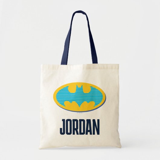 Batman | Cyaan Stripesymbool Tote Bag (Voorkant)