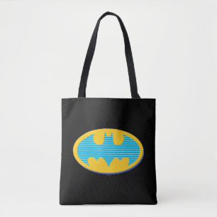 Batman   Cyaan Stripesymbool Tote Bag