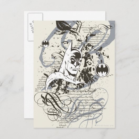 Batman Dark Knight Manuscript Montage Briefkaart (Voorkant / Achterkant)
