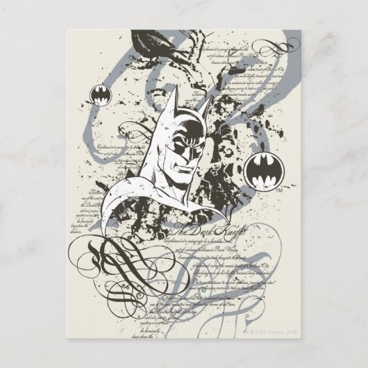 Batman Dark Knight Manuscript Montage Briefkaart (Voorkant)