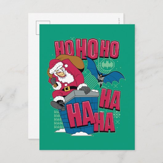 Batman | De joker Santa Claus klimt uit Chimney Feestdagenkaart (Voorkant / Achterkant)