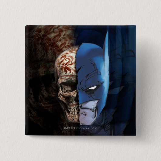 Batman de los Muertos Vierkante Button 5,1 Cm (Voorkant)