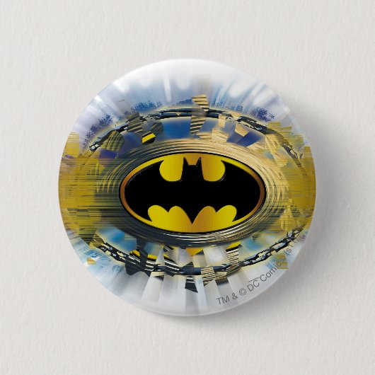 Batman Decorated Logo Ronde Button 5,7 Cm (Voorkant)