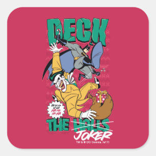 Batman   Dek de joker Vierkante Sticker