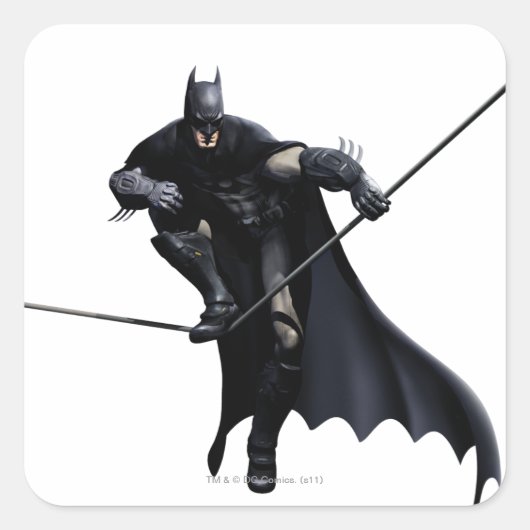 Batman die in de rij staat vierkante sticker (Voorkant)