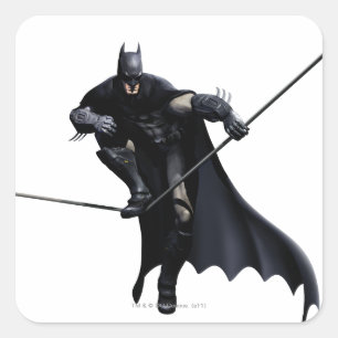 Batman die in de rij staat vierkante sticker