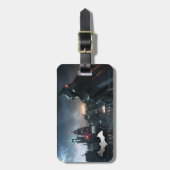 Batman die over de stad kijkt bagagelabel (Voorkant verticaal)